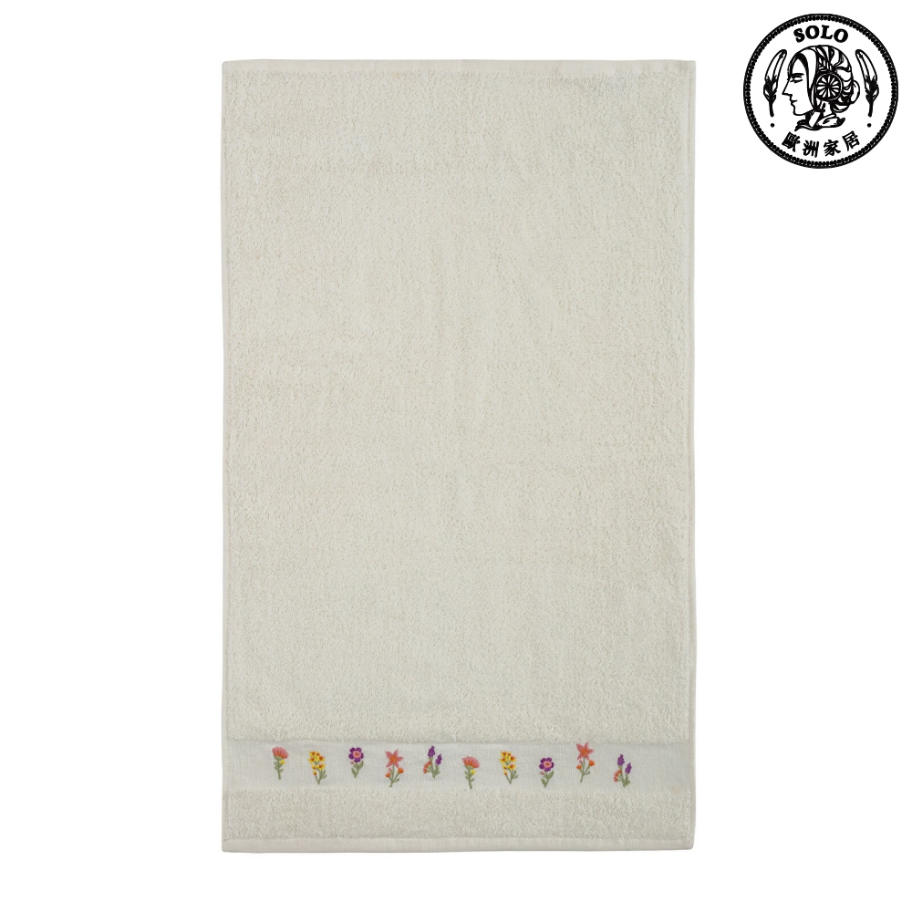 【SOLO Vintage】LCW Home 50x80cm Small Garden Embroidery Towel 100% Cotton Absorbent, , large