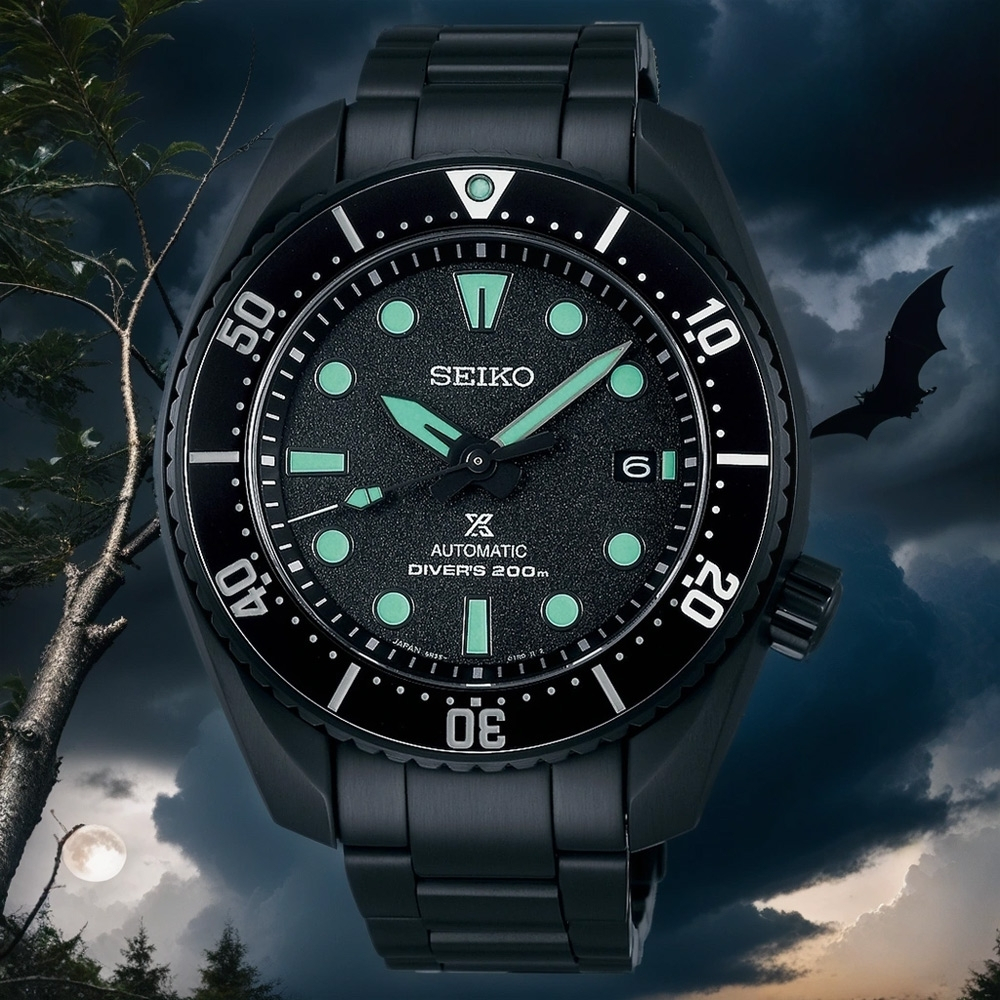SEIKO 精工 Prospex 限量 黑潮夜視 200米機械錶 SPB433J1/6R35-03A0SD, , large