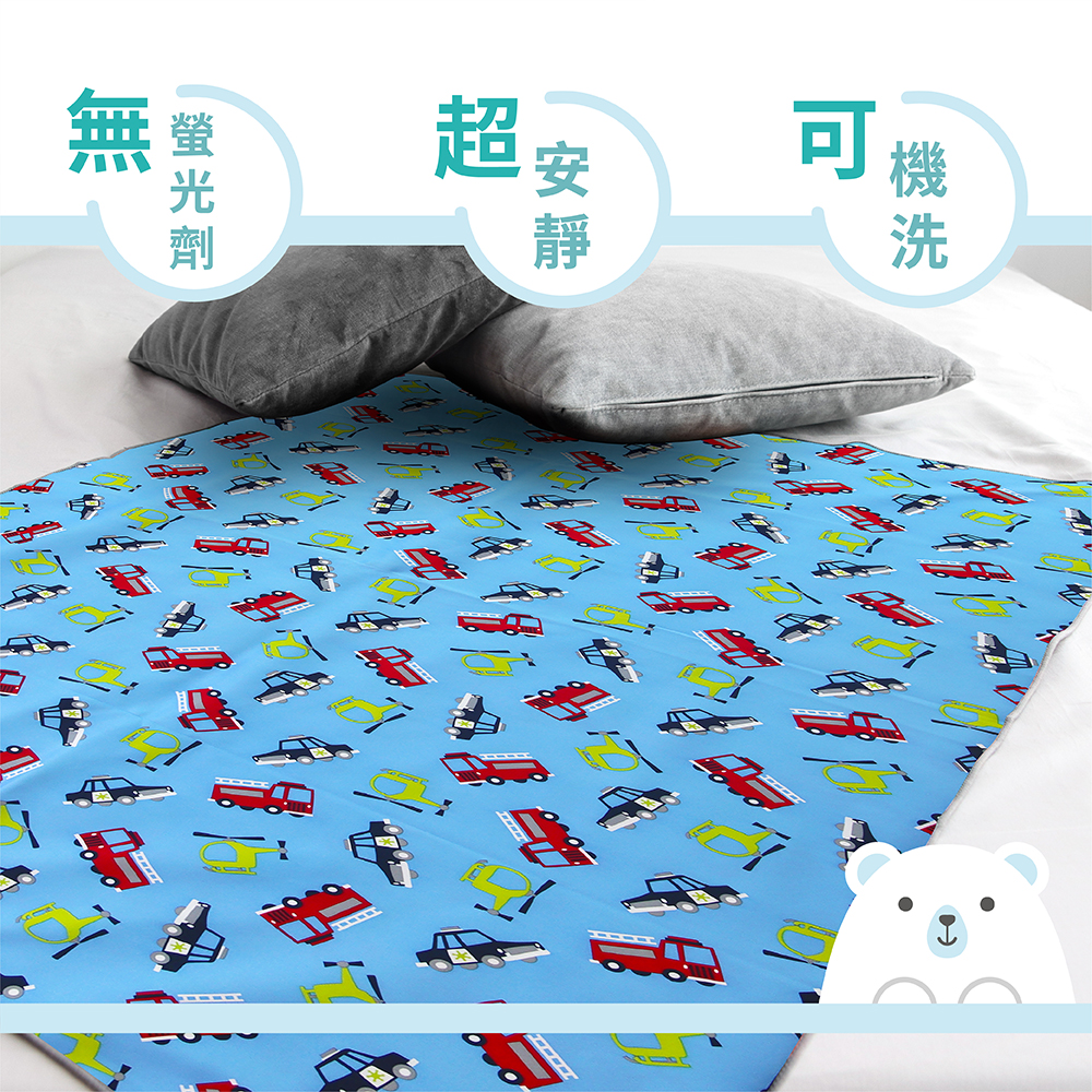 ［熊棉］多功能靜音防水墊｜加強止滑款｜小｜花漾貓頭｜靜音防水 翻身無聲 乾爽防護 親膚柔軟 安心入睡 好清潔 超止滑, , large