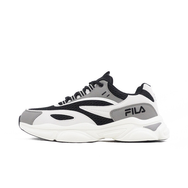 Fila Flamenco 男 慢跑鞋 運動 休閒 透氣 舒適 簡約 穿搭 黑灰白 [1-J908X-140], , large