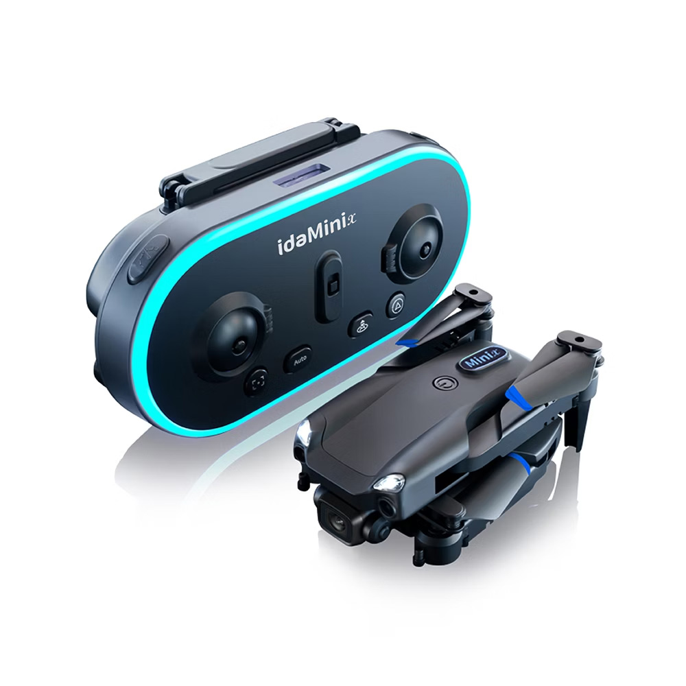 Ida Minix 雙鏡頭意念空拍機 低調灰 - 免登記 / 雙電版/台 IDA MINIX-2B, , large