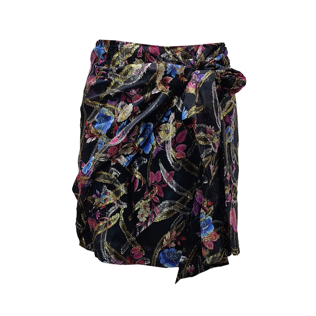 PINKO凹扭結印花裙子, , large