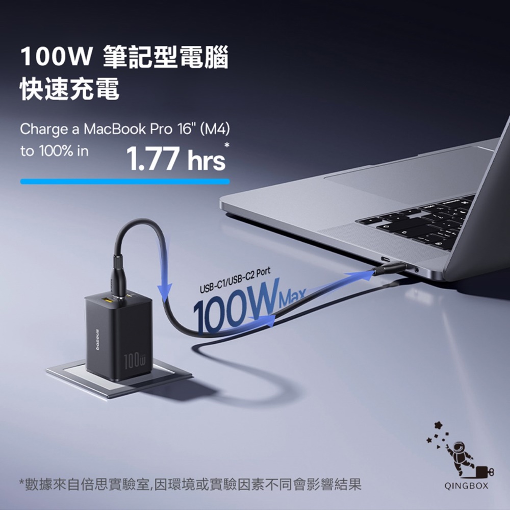 Baseus倍思 LQ EnerFill FE11快充充電器100W 2C+U CCXFK100CS美規, , large