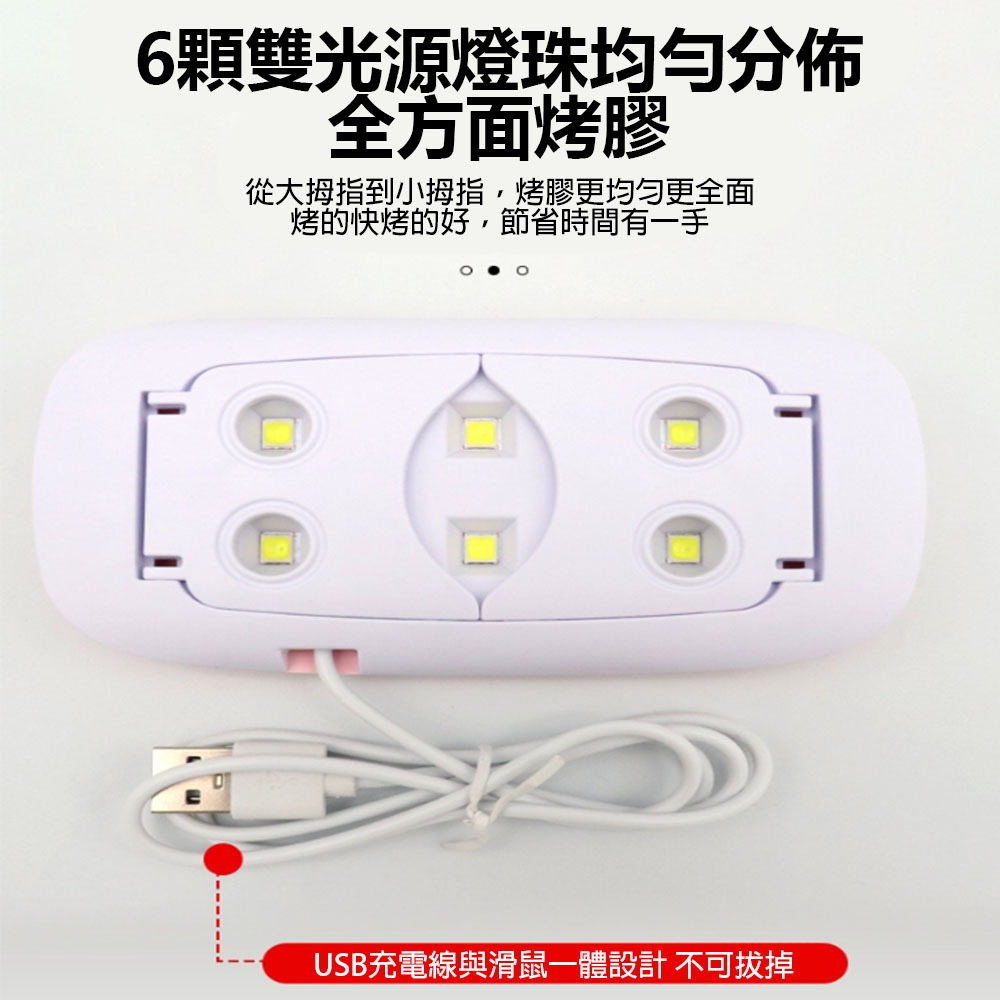 SUNMINI Mini Mouse Nail Art Lamp - Pink (Machine and Cable Integrated), , large