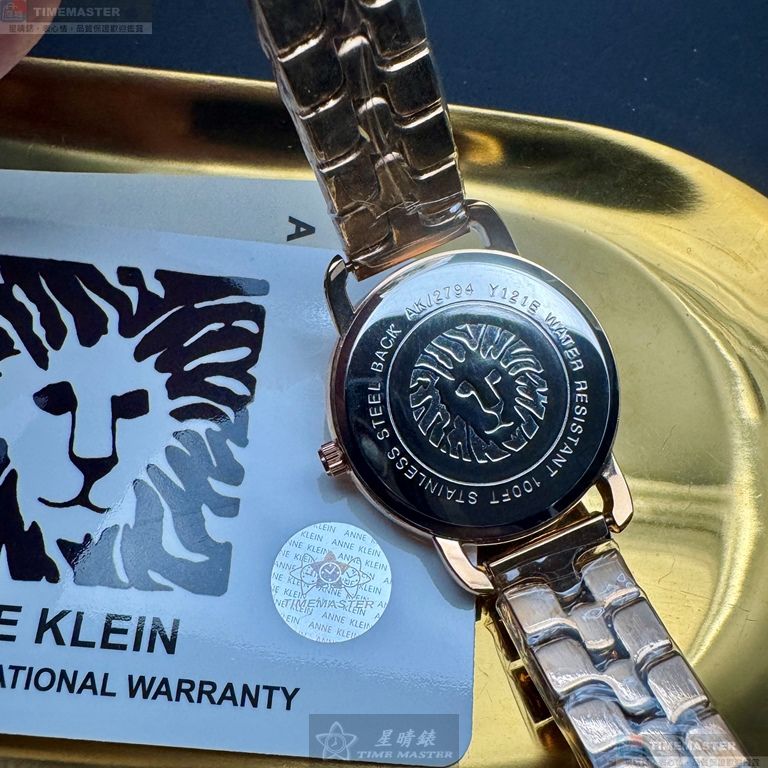 [星晴錶業]ANNE KLEIN手錶,30mm,AN00212粉紅錶面玫瑰金錶殼玫瑰金色精鋼錶帶款, , large