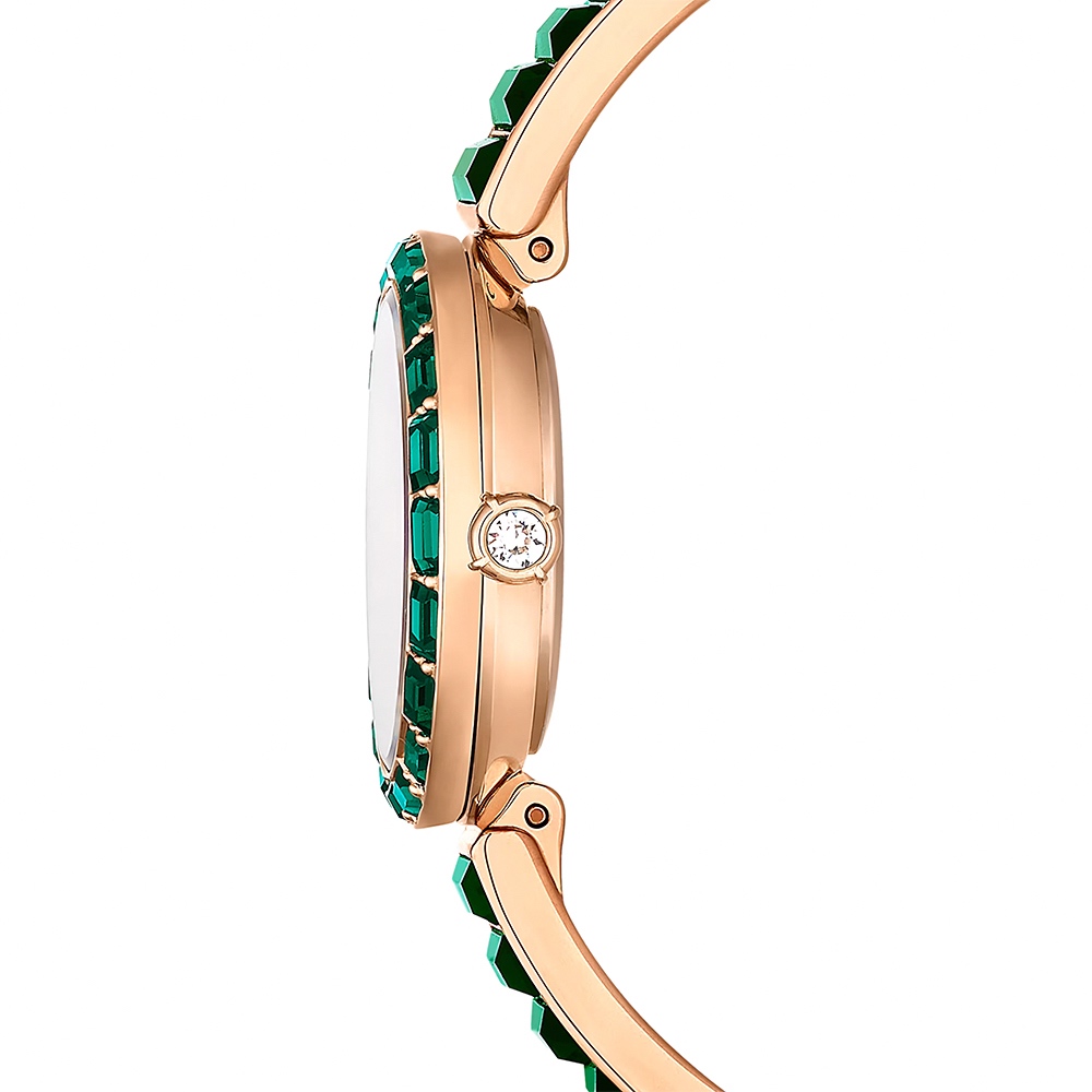 SWAROVSKI 施華洛世奇 Matrix Bangle 方形切割水晶手鐲式手錶 女錶-25mm(5690808), , large