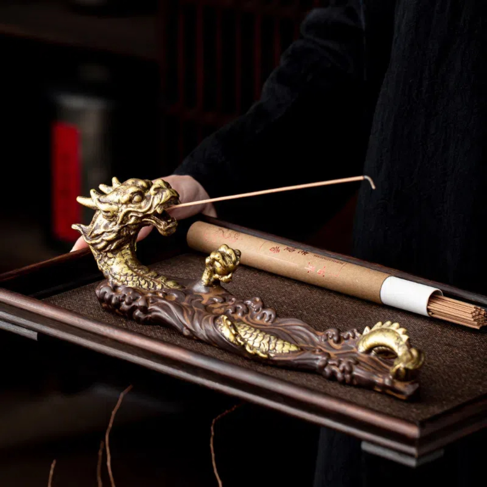 【A&R】招財開運祥龍好運連連香插香薰爐, , large