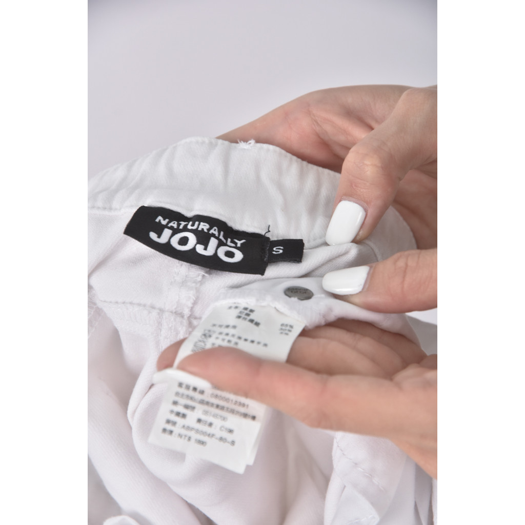 (S) naturally jojo丹寧牛仔質感白色長褲二手衣, , large