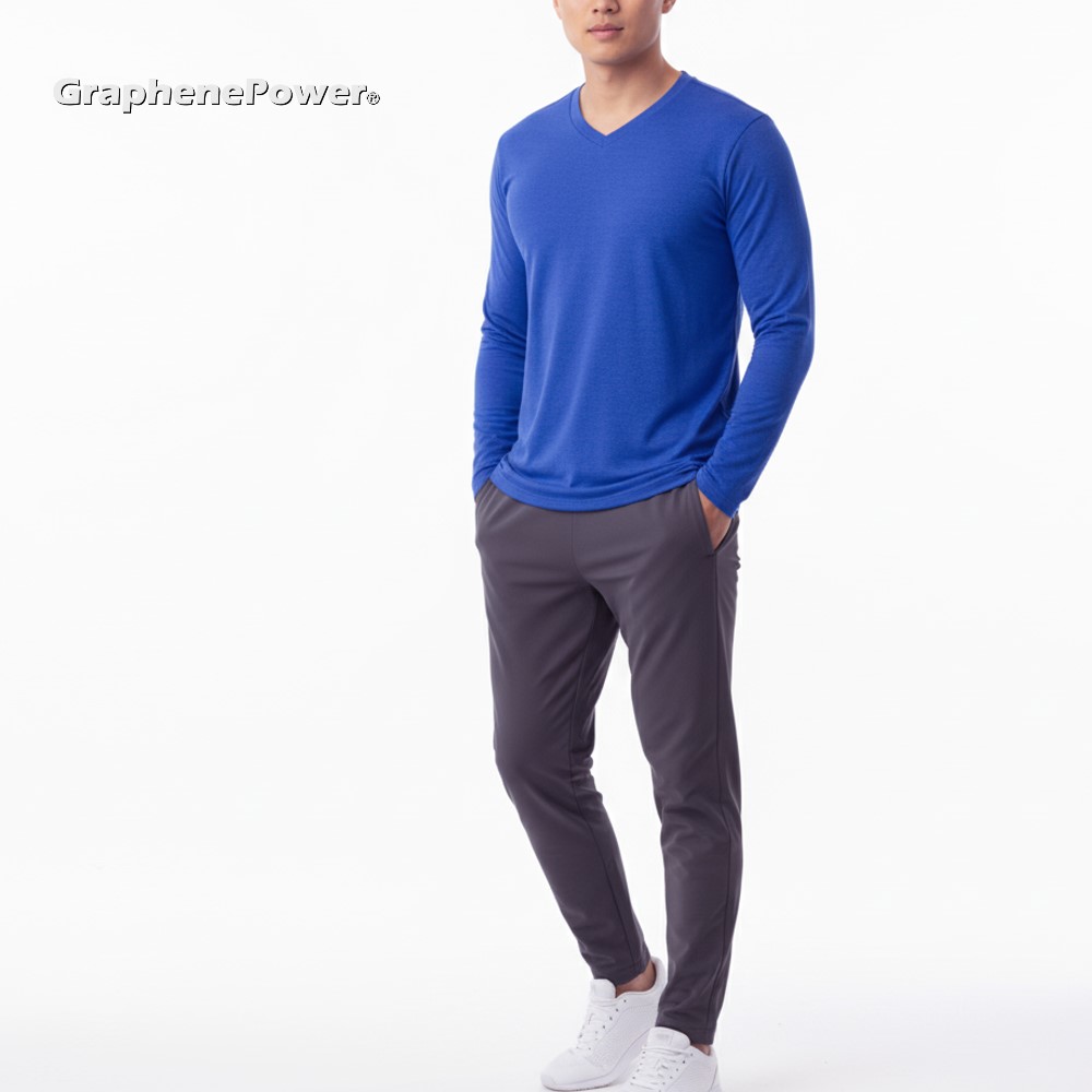 Graphene Thermal Circulation Long Sleeve Top, , large
