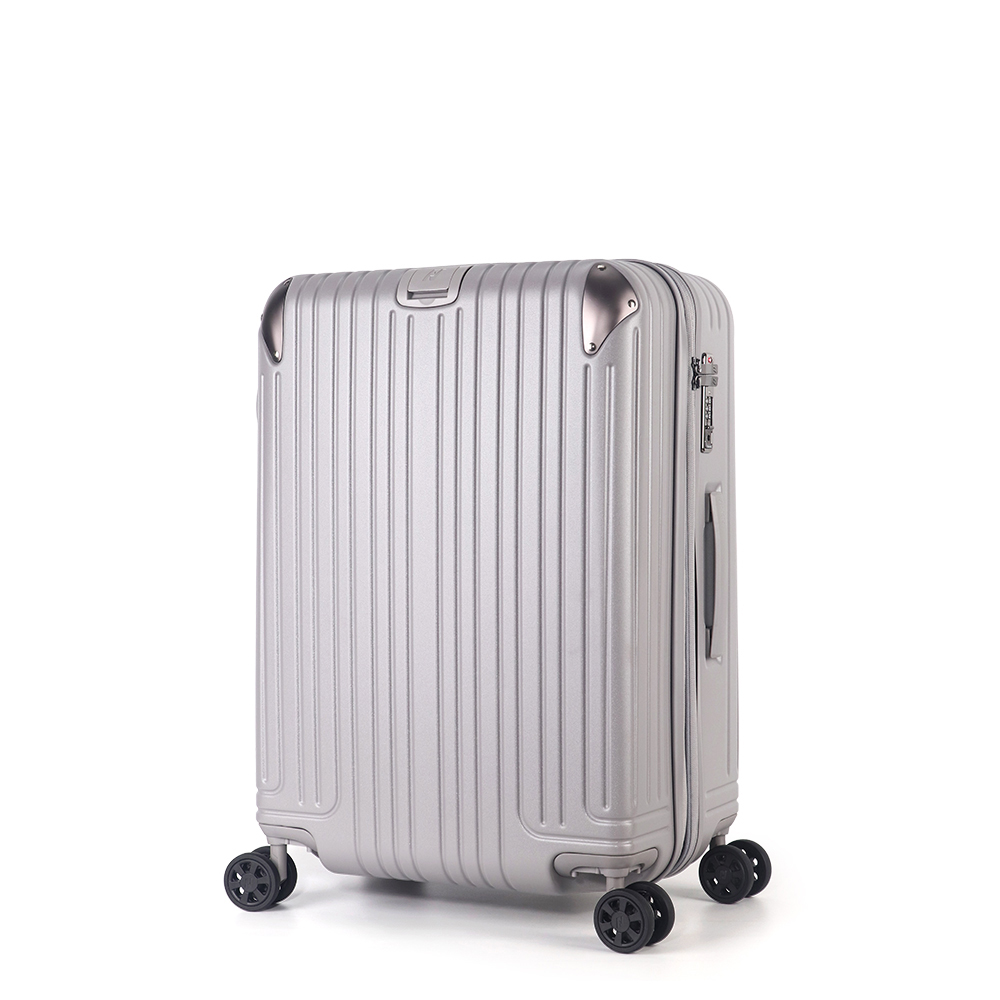 【ALLEZ】"Too Late to Meet III" 25-inch Expandable Luggage with Metal Corner Guards Rock Grey, 岩石灰, large