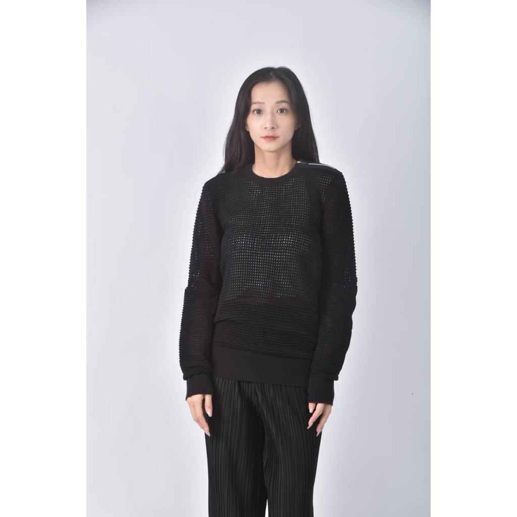 (L) ralph lauren棉質圓領黑色長袖上衣二手衣, , large