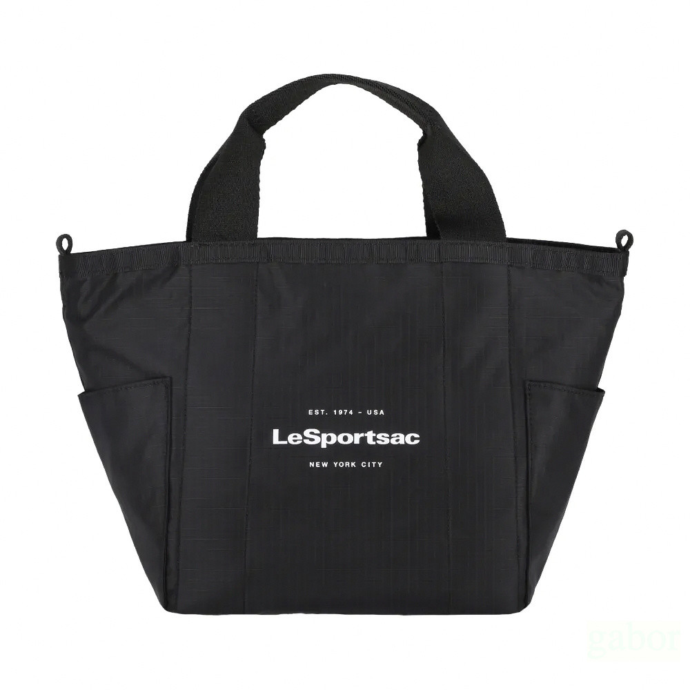 Lesportsac Small Reversible Pocket Tote 小型雙面托特包 送禮-永恆黑, , large