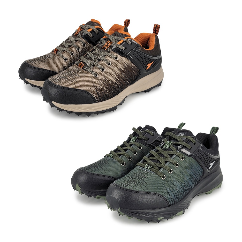 DIADORA迪亞多那 雙重防潑水越野鞋 男運動鞋 男鞋 登山鞋 透氣 排濕 強韌 梭織 吸震 減壓 防滑 咖啡 黑綠