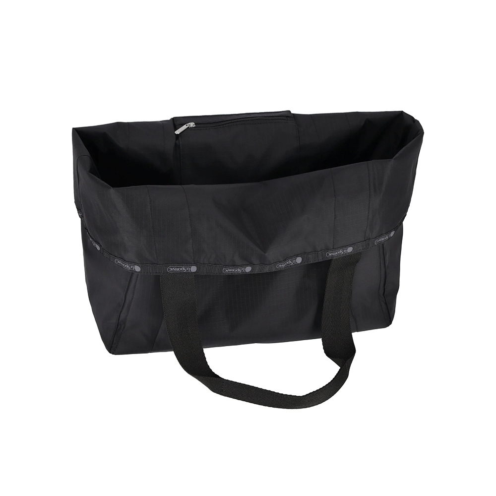 |快速出貨|Lesportsac LG REVERSIBLE PKT TOTE 大型雙面托特包 送禮-LOGO 永恆黑, , large
