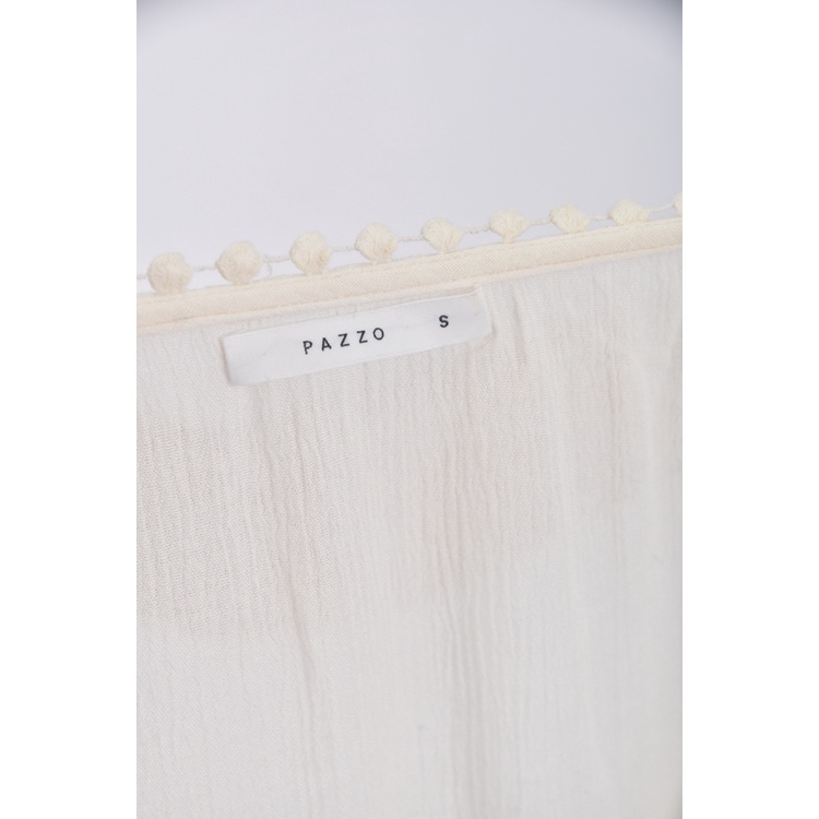 (S) pazzo質感海島風白色長袖上衣二手衣, , large