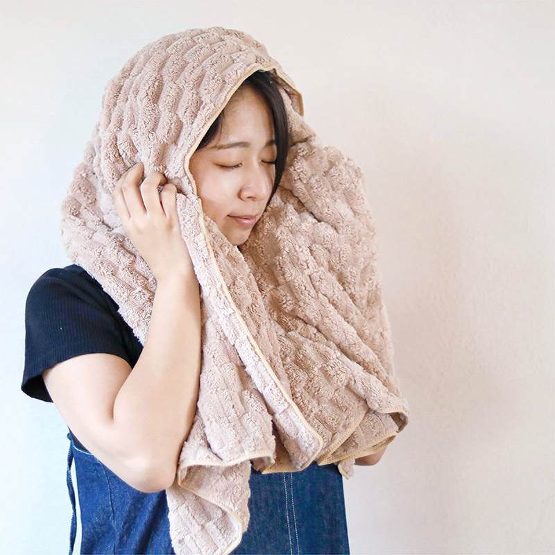 【CB JAPAN】carari poco格紋系列 超細纖維毛巾, , large