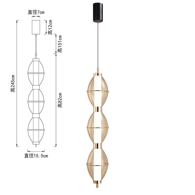 【卡米達】38W三色變光吊燈(CA5108P-38W), , large