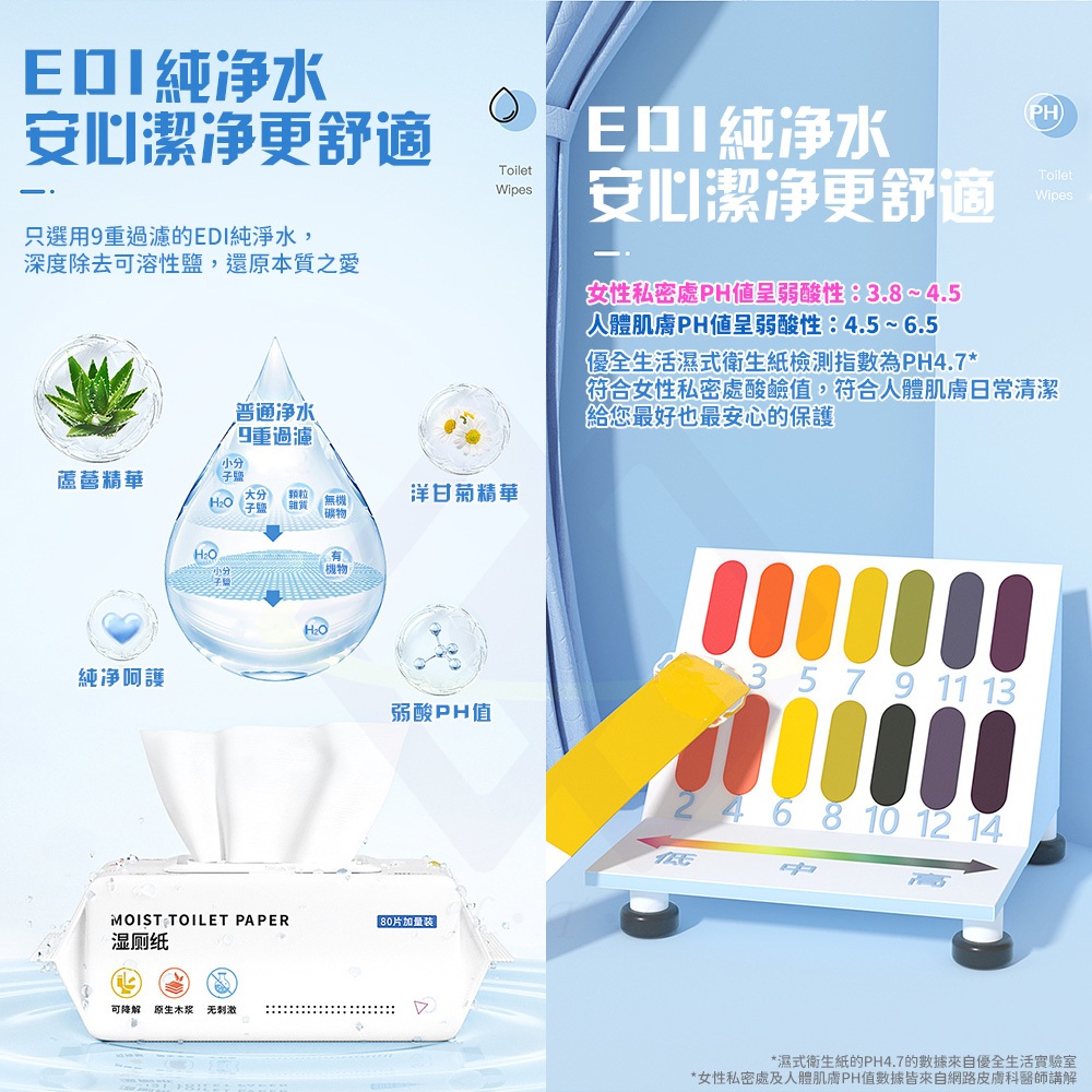 【禾統】濕式衛生紙/買大送小/80抽+10抽(可沖馬桶), , large