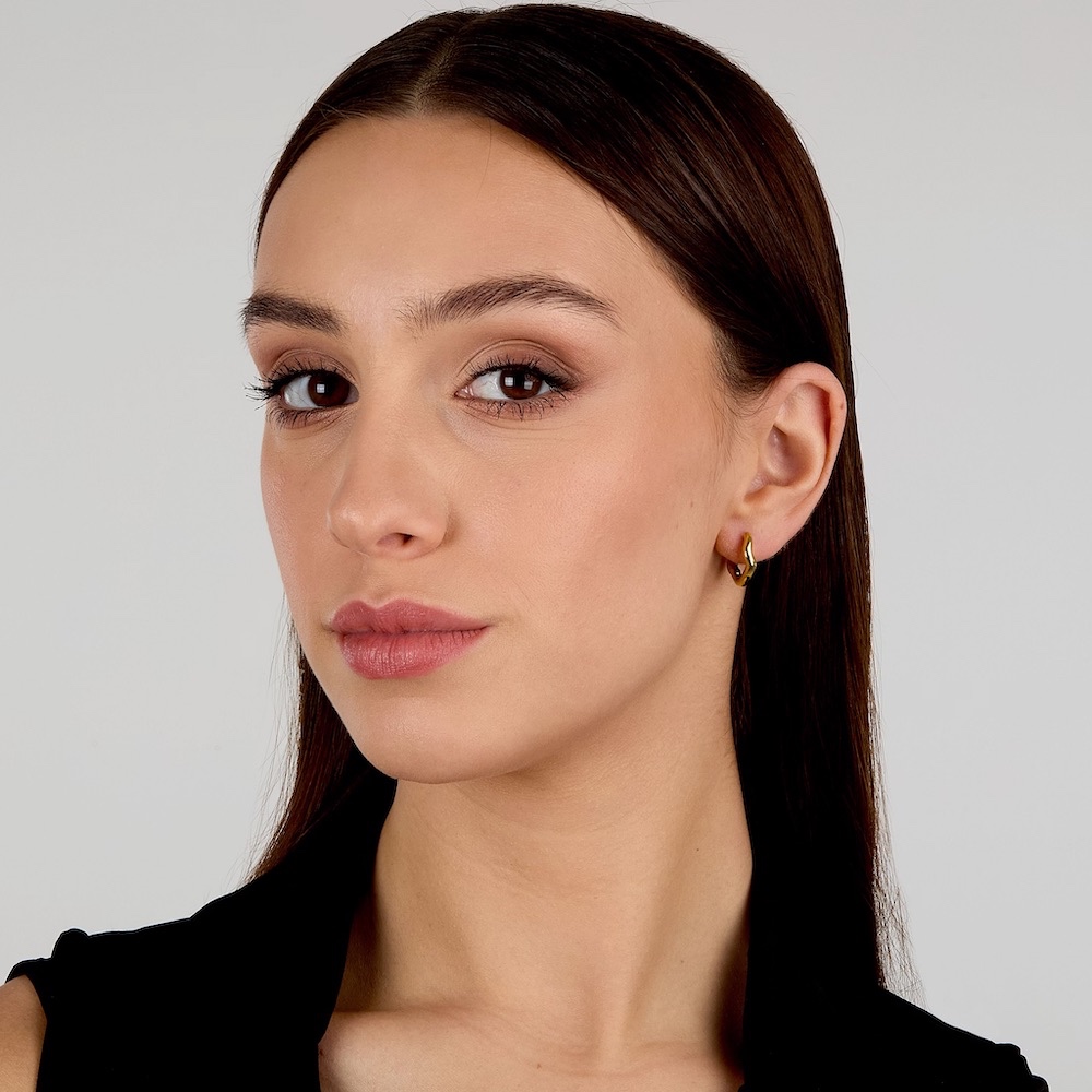 【MORELLATO】Design 不鏽鋼微光耳環-金色 SAYP09, , large