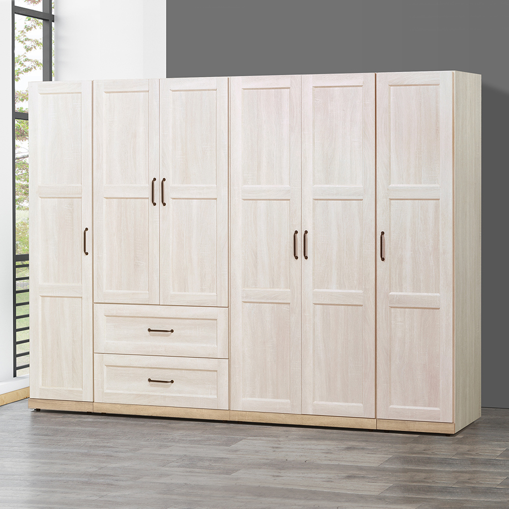 【唯熙傢俱】查理白橡色2.6尺衣櫃, , large