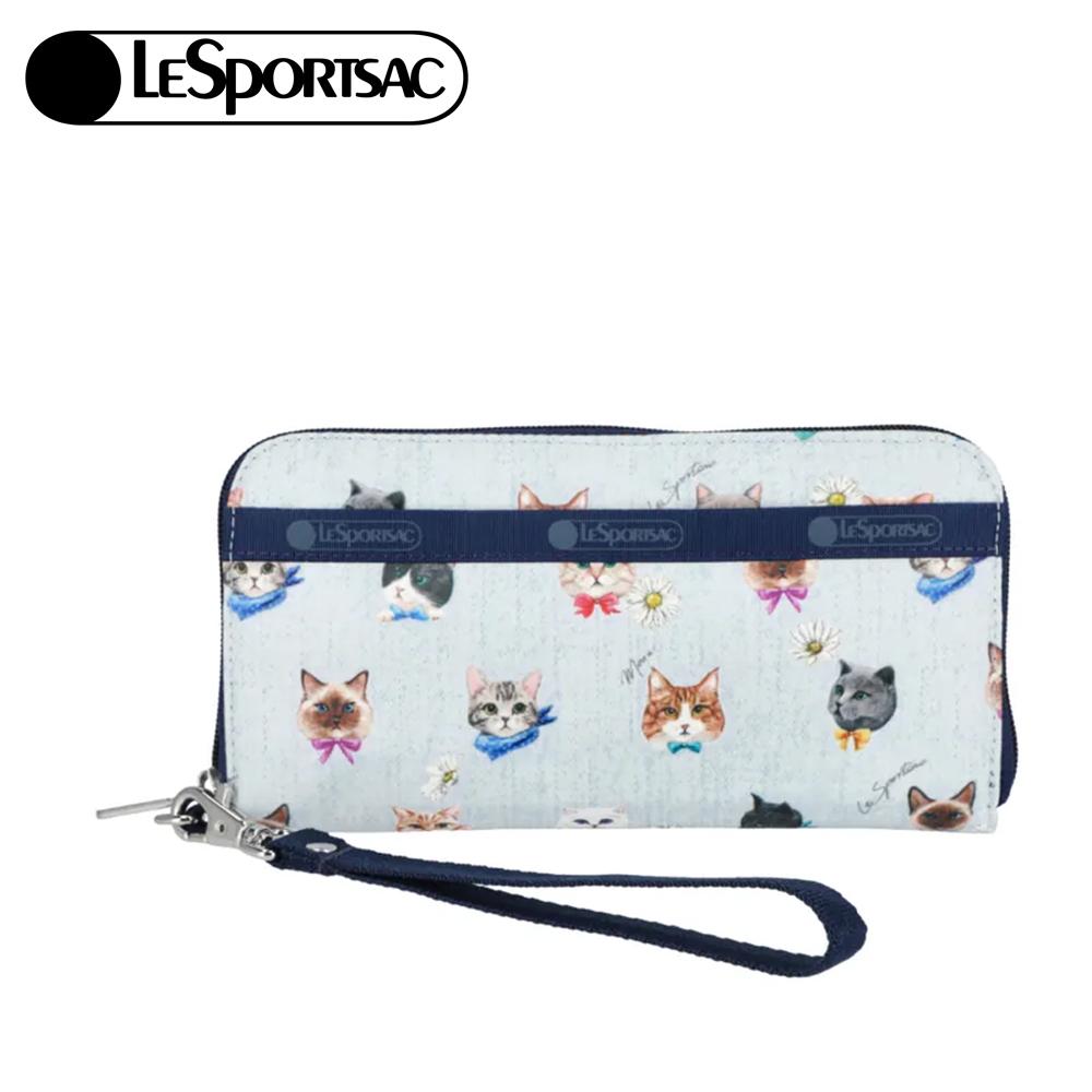 |快速出貨|Lesportsac Tech Wallet Wristlet 腕帶錢包 手拿包 送禮-晴空貓語, , large