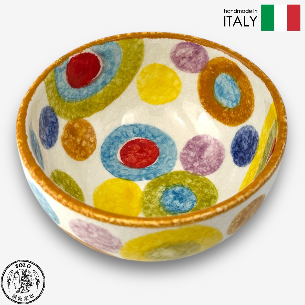 【SOLO Vintage】Modigliani Italian Pottery 13cm Rice Bowl Pop Art (Circle) Series, , large