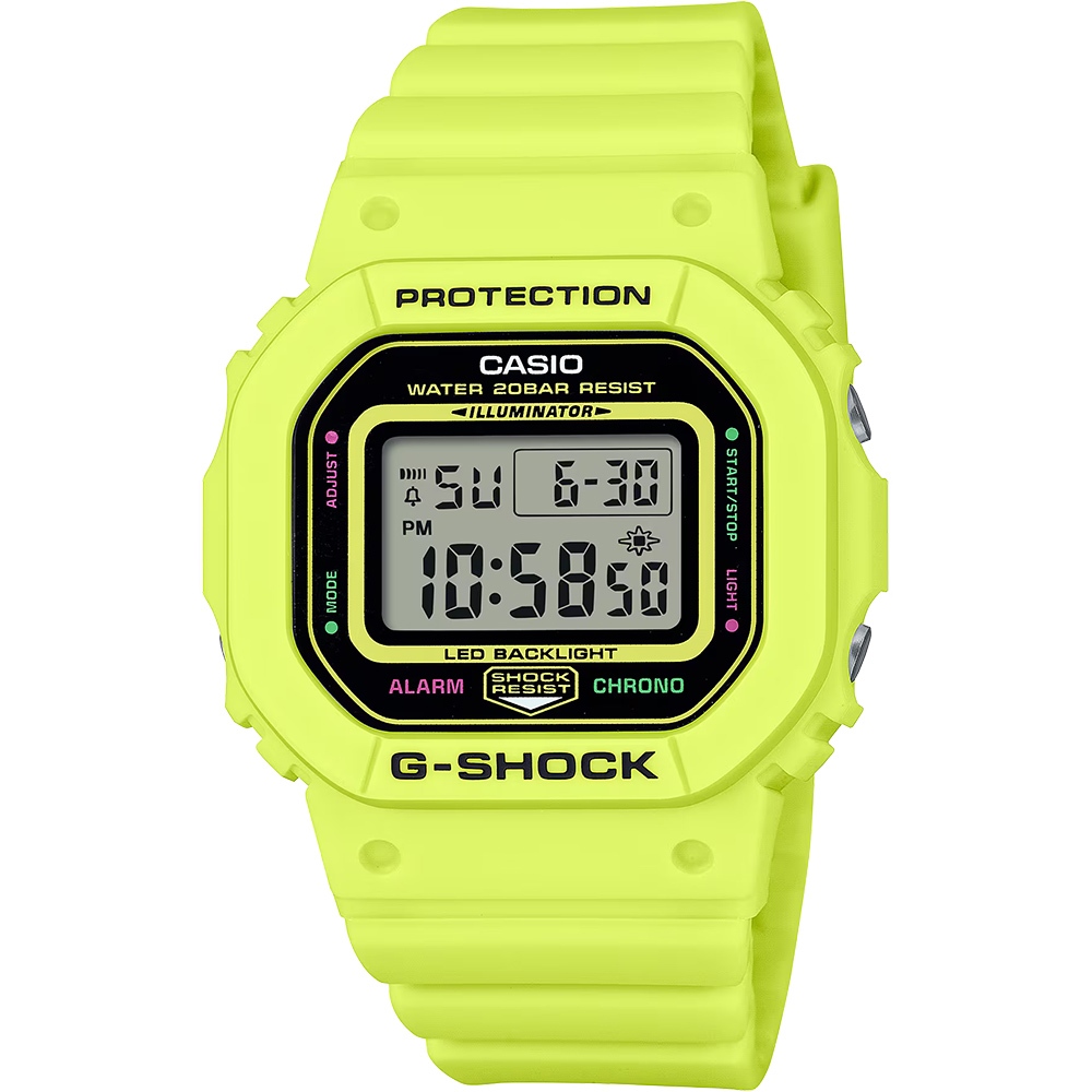 CASIO 卡西歐 G-SHOCK 致敬運動員 方型手錶 女錶 電子錶 GMD-S5600EP-9, , large