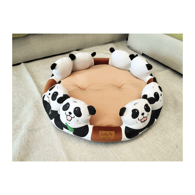 Pet bed with cute animal theme, , large