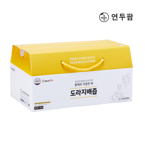 【韓國YEONDOOFARM妍杜農場】NFC 100% 水梨桔梗汁禮盒組 (100ml × 20包), , large