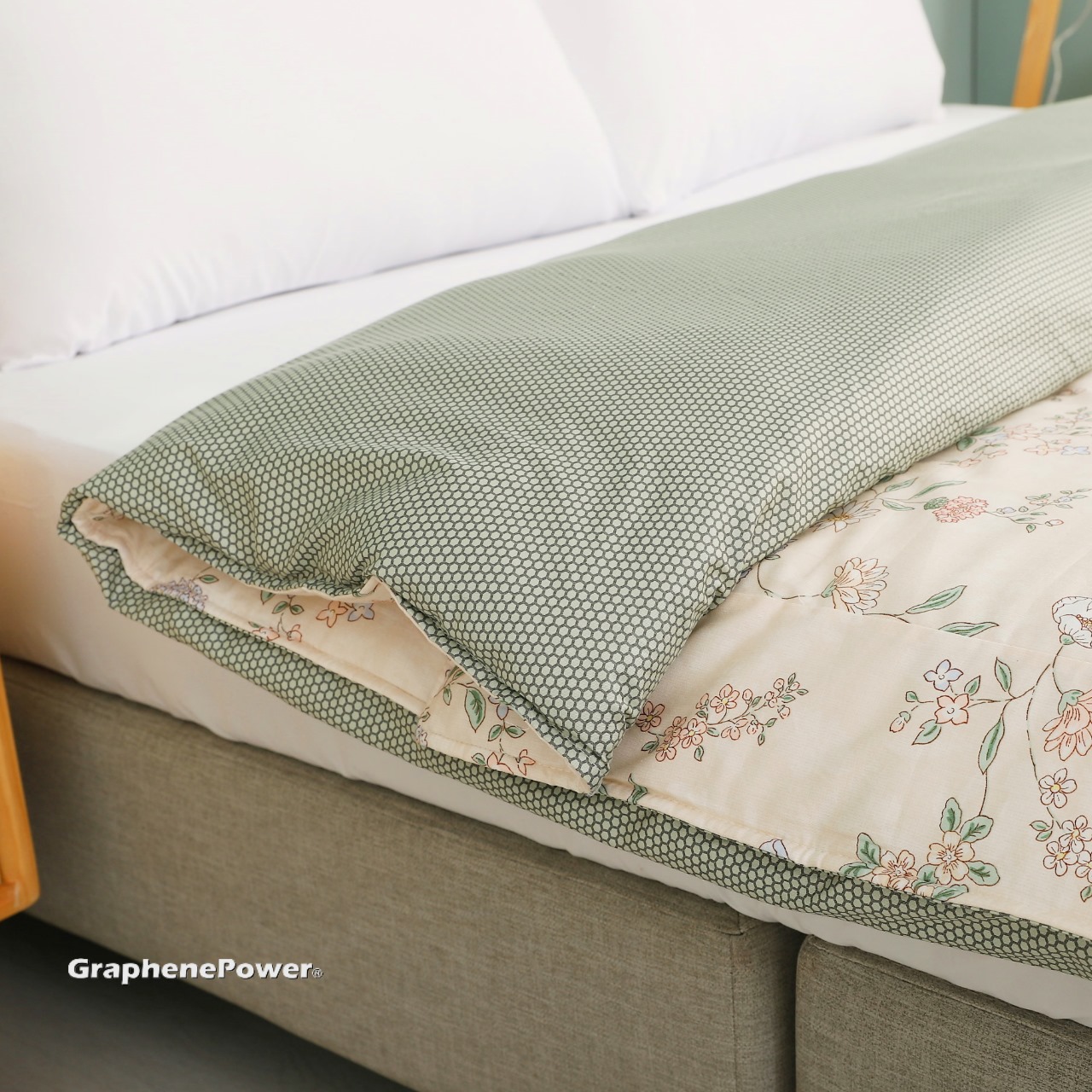 [GraphenePower] 石墨烯恆溫循環兩用被 - 雙人(粉綠), , large