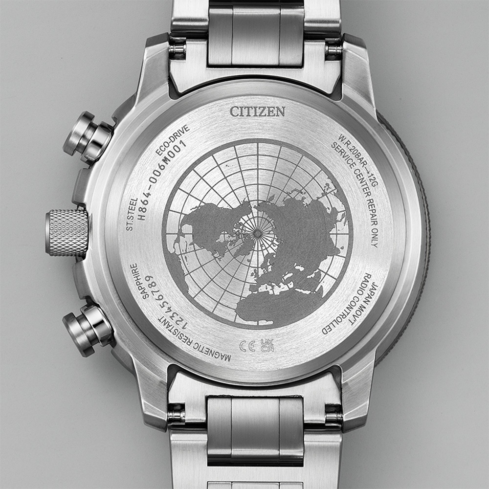 CITIZEN 星辰 PROMASTER 光動能電波飛行錶 北半球城市時間手錶 BY3006-53E, , large