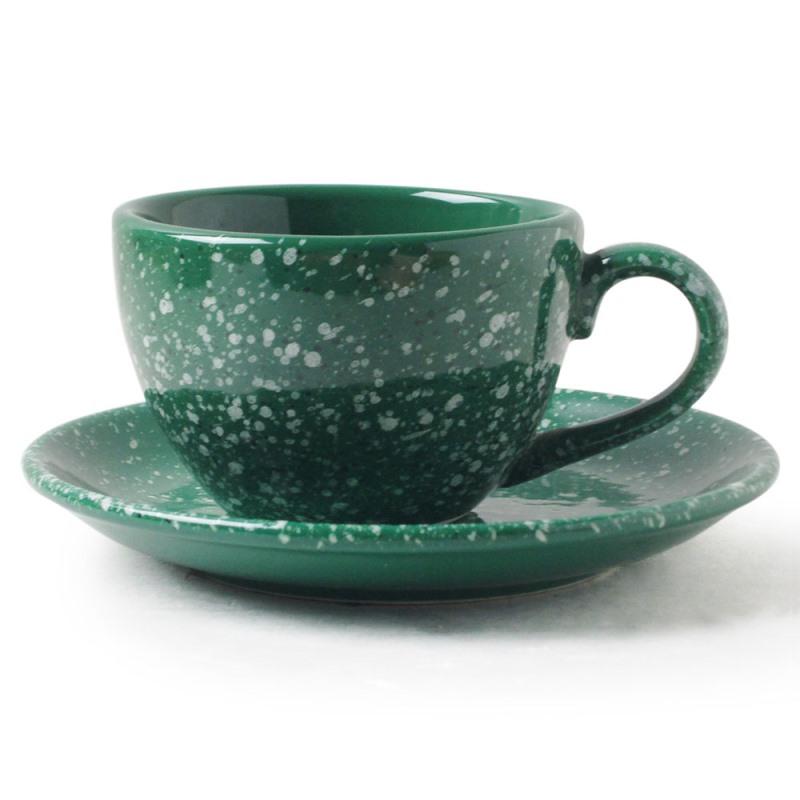 [豐名日本餐具] 咖啡杯組 石目綠釉 / C00CS1-129-3