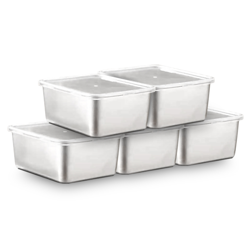 【ENNE】316 stainless steel fresh-keeping sealed box 5-pack (K0195), , large