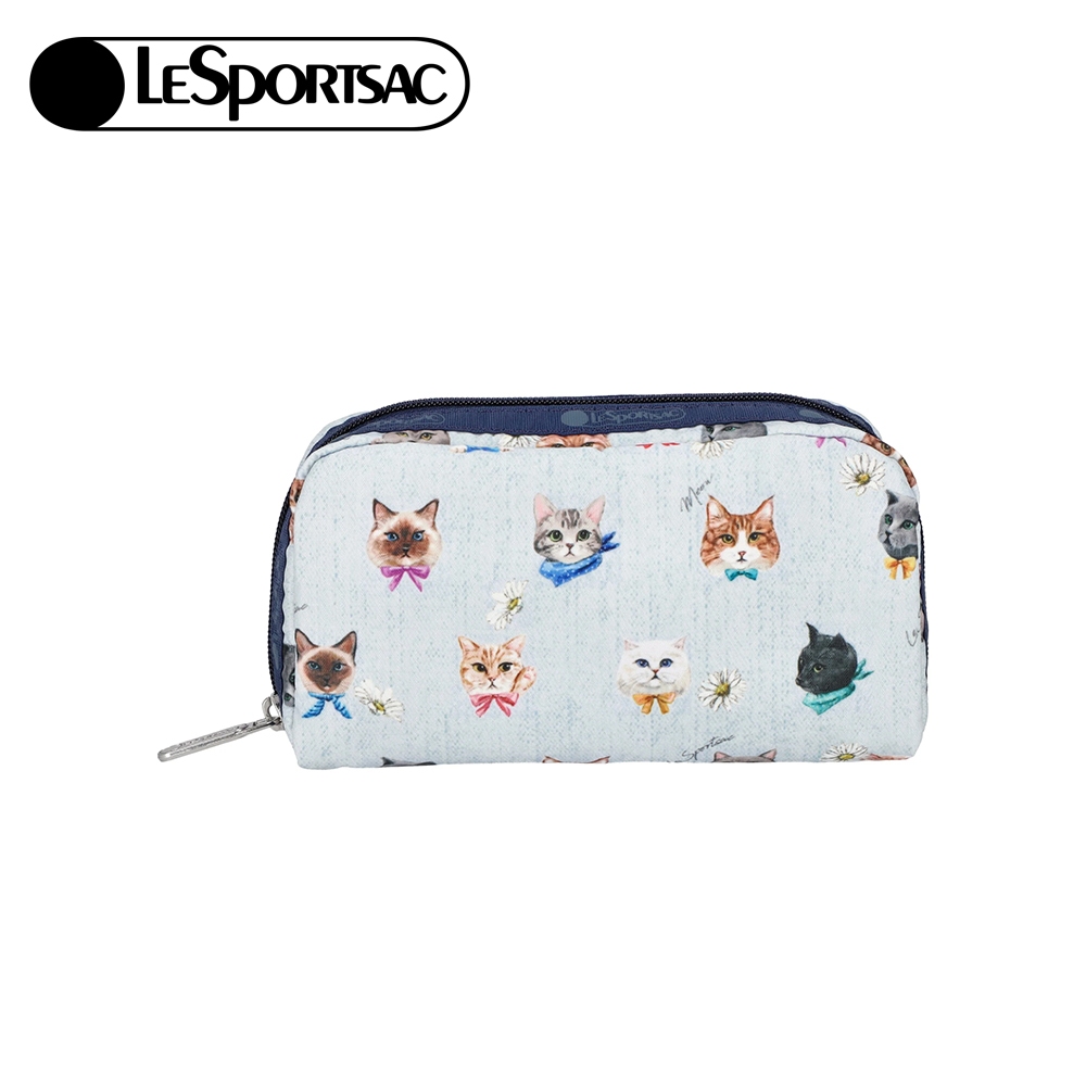 |快速出貨|Lesportsac Rectangular Cosmetic 長形化妝包 送禮-晴空貓語, , large