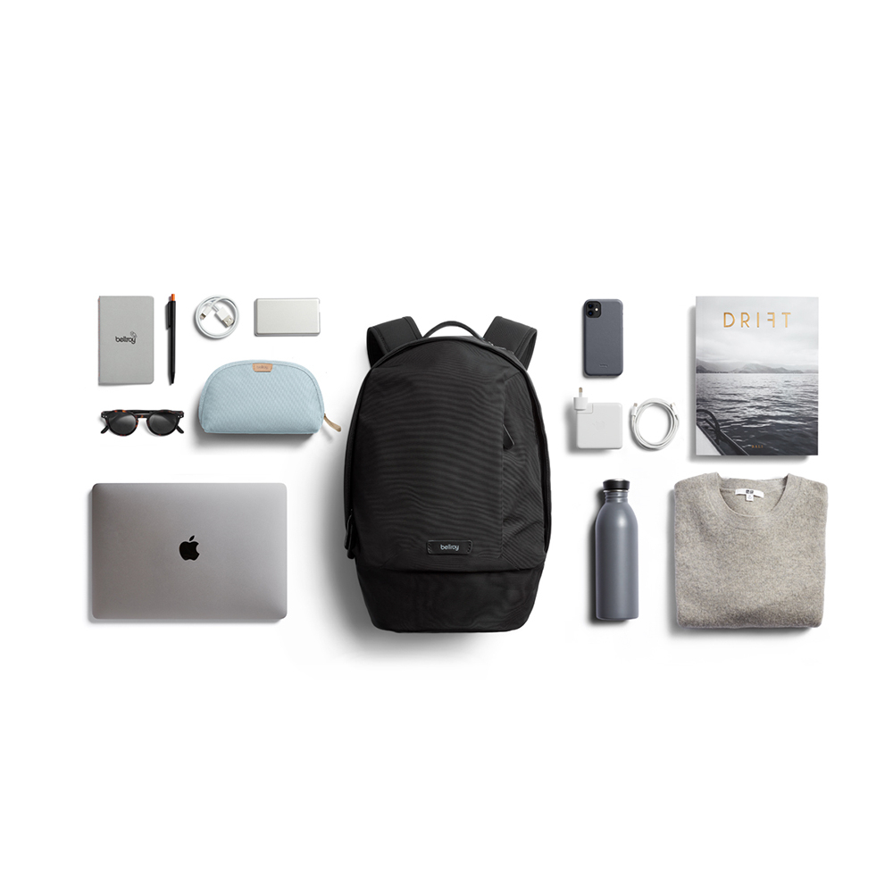|快速出貨|Bellroy 經典後背包 Compact 筆電包 防水背包 收納多口袋-黑, , large