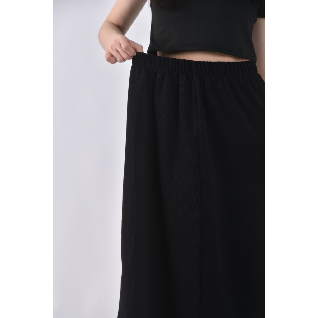 (S) 休閒黑色長裙二手衣, , large