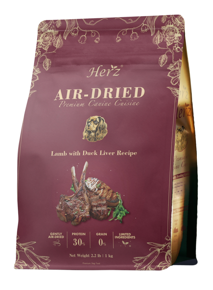 Herz 赫緻 無穀低溫風乾 美饌嫩羊佐頂級鴨肝 犬糧 狗飼料 1KG, , large