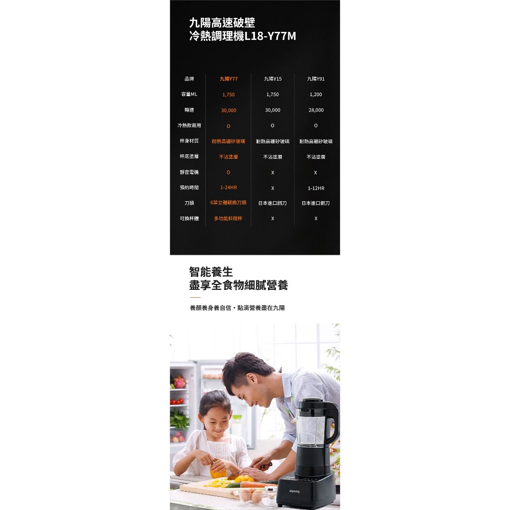JOYOUNG 九陽  L18-Y77M 高速破壁冷熱全營養調理機 _ 原廠公司貨, , large