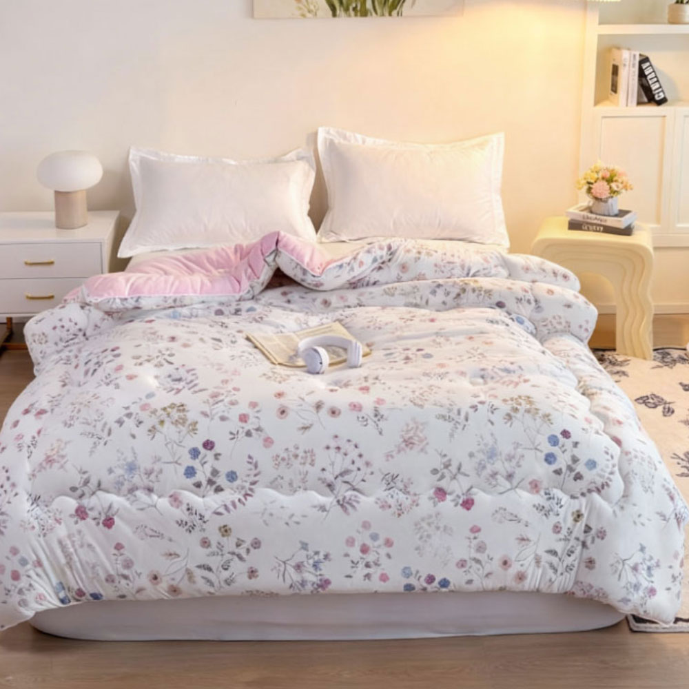 火山絨針織厚棉被(多色任選/ 雙人180x210cm /棉被/冬被), , large