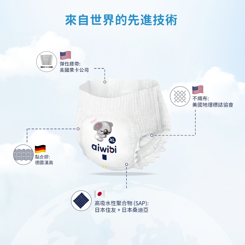 Aiwibi 愛薇彼 零觸感瞬吸褲型紙尿褲 M(三包裝) 紙尿褲 嬰兒紙尿褲 尿布 褲型 超薄透氣, , large