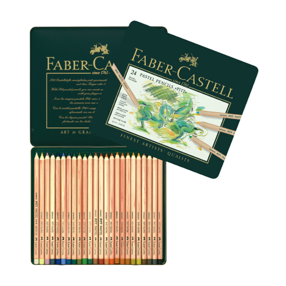 【Faber-Castell】輝柏 PITT藝術家級粉彩色鉛筆 24色 / 盒 112124, , large
