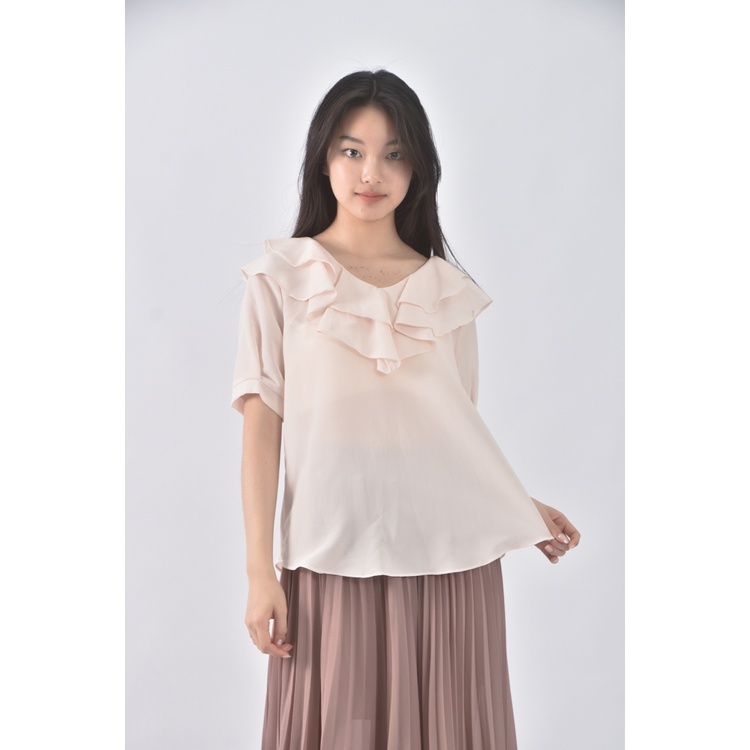 (S) girl is氣質粉色短袖上衣二手衣