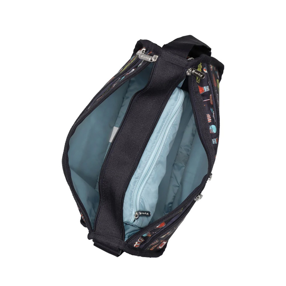 |快速出貨|Lesportsac Deluxe Everyday Bag 經典斜背包/ 紐約美食插畫風, , large