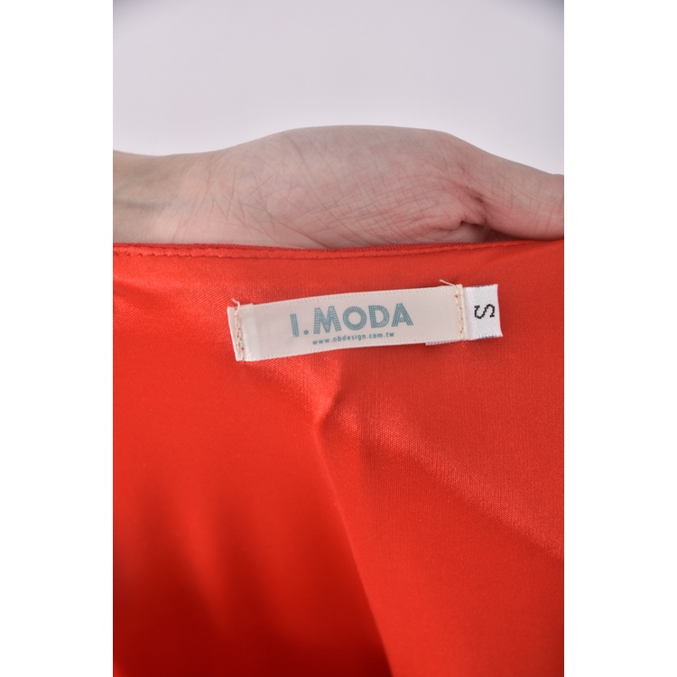 (S) ob style質感無袖紅色洋裝二手衣, , large