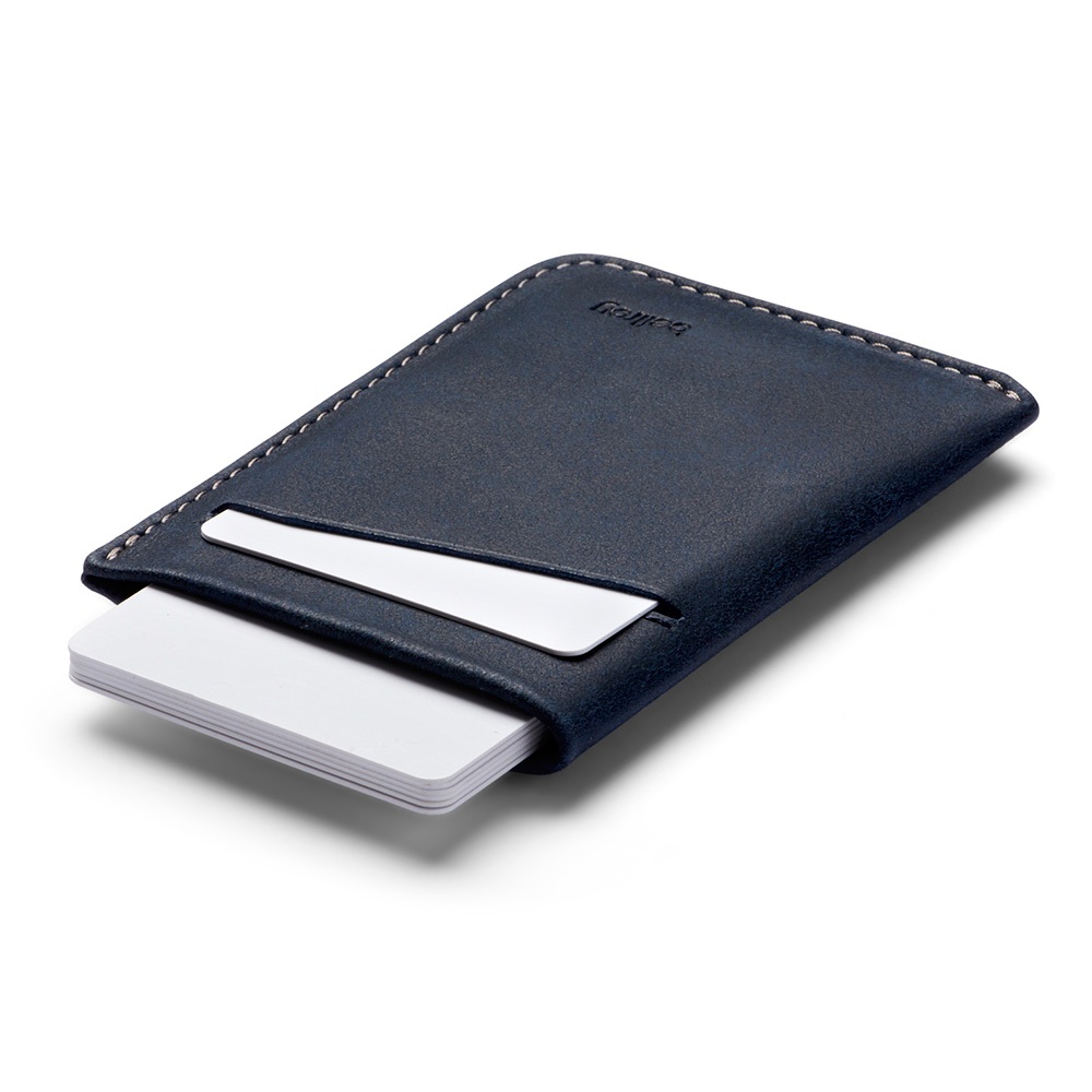 Bellroy 超薄皮夾 卡夾 優質皮革-深海藍, , large