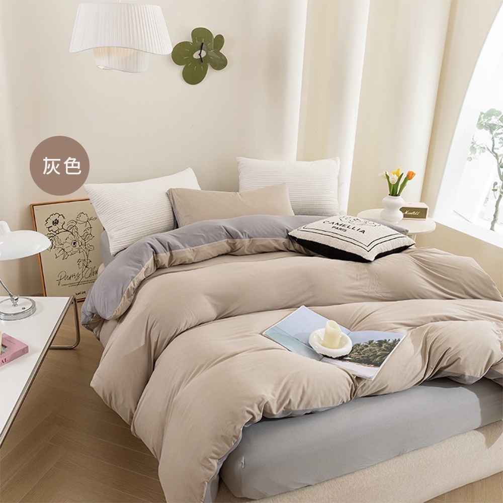 【Galatea 葛拉蒂】JOY針織四件式被套雙人加大床包組(多款任選/寢具)藍色, , large