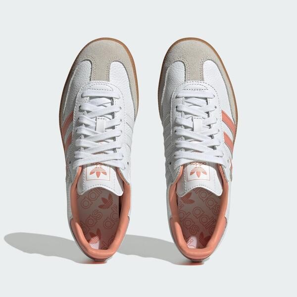 Kixpress-Adidas Samba OG W 女 運動休閒鞋 復古 德訓鞋 舒適 百搭 膠底 白 橘 [IG5932], , large