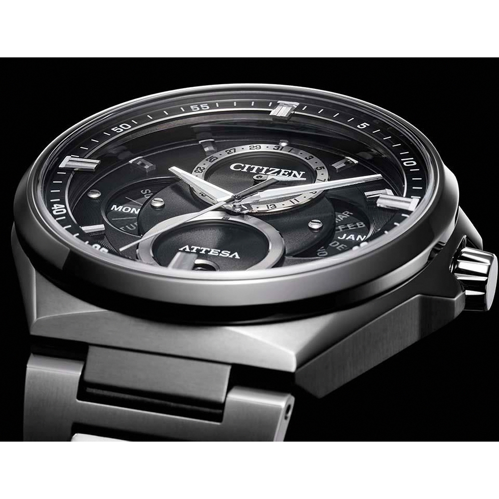 CITIZEN 星辰 鈦金屬 光動能三重日曆月相手錶/42mm BU0060-68E, , large