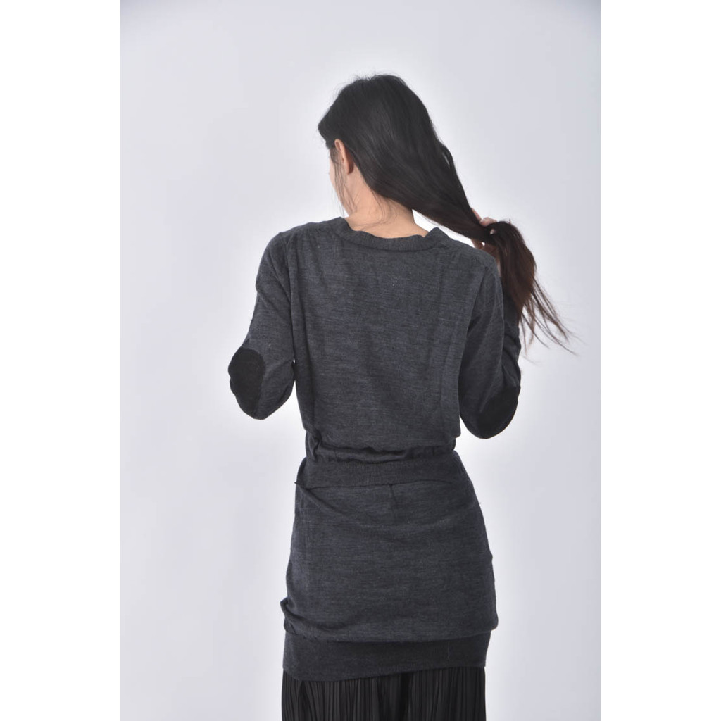 (XS（含）以下) 綁帶灰色外套二手衣, , large