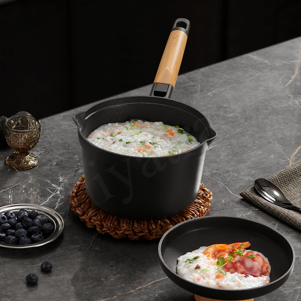 【Taste Plus】悅味元木 鑽石級內外不沾鍋 小湯鍋 泡麵鍋 牛奶鍋 18cm/2.4L IH全對應(蓋變碗設計), , large